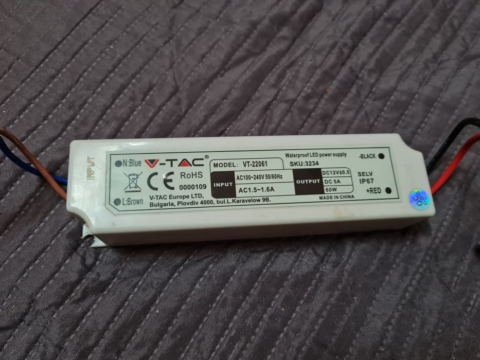 Fonte alimentação led ip67