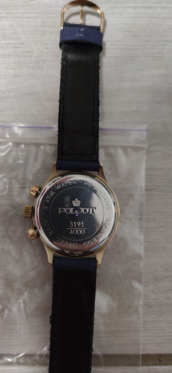 Часы Poljot Chronograph 3133 moscow 1991 Tokyo number 3191 of 4000