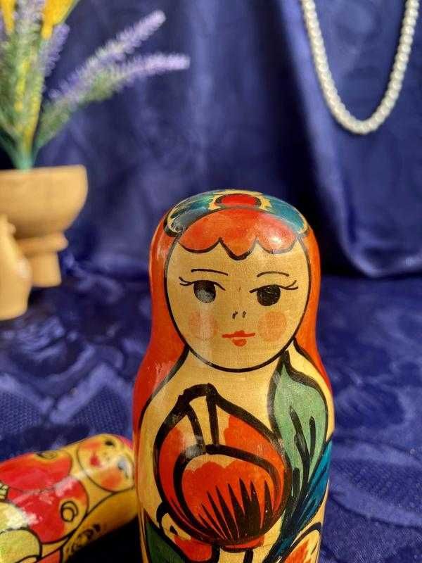 Винтаж! матрешка сувенирная винтаж росписная дерево пара подарок