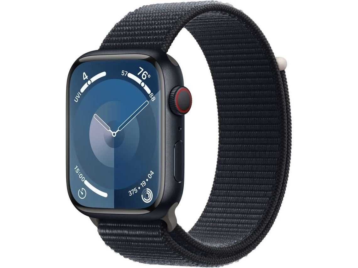 New Apple Watch Series 9 GPS+Celr 45 mm Meia-noite com Loop Desportiva