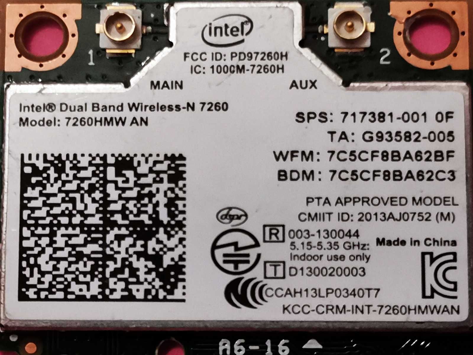 iNteL 7260  7260HMw DuaL Band - Karta Sieciowa WiFi
