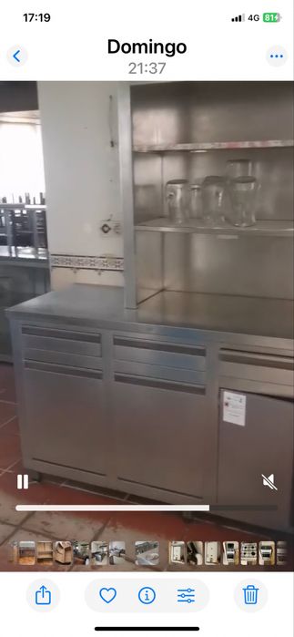 Cozinha de restaurante em inox,completa em muito bom estado