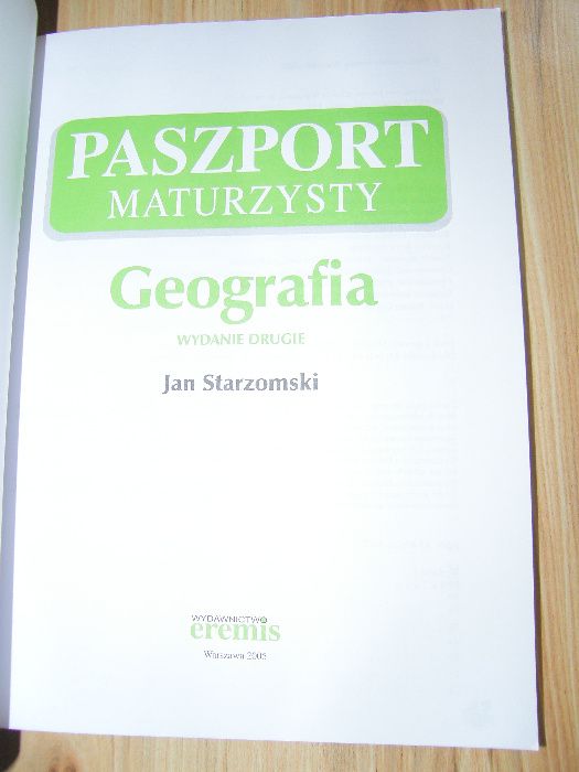 Geografia Paszport maturzysty, wydawnictwo Eremis.