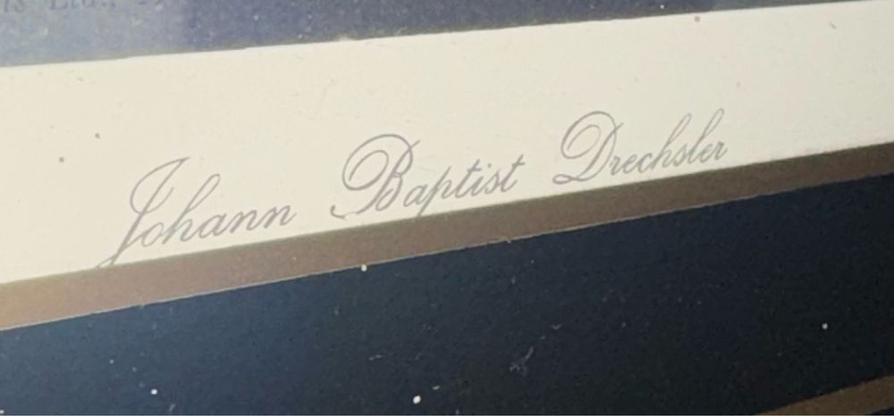 Quadro moldura reproduçao Johann Baptist Drecshler