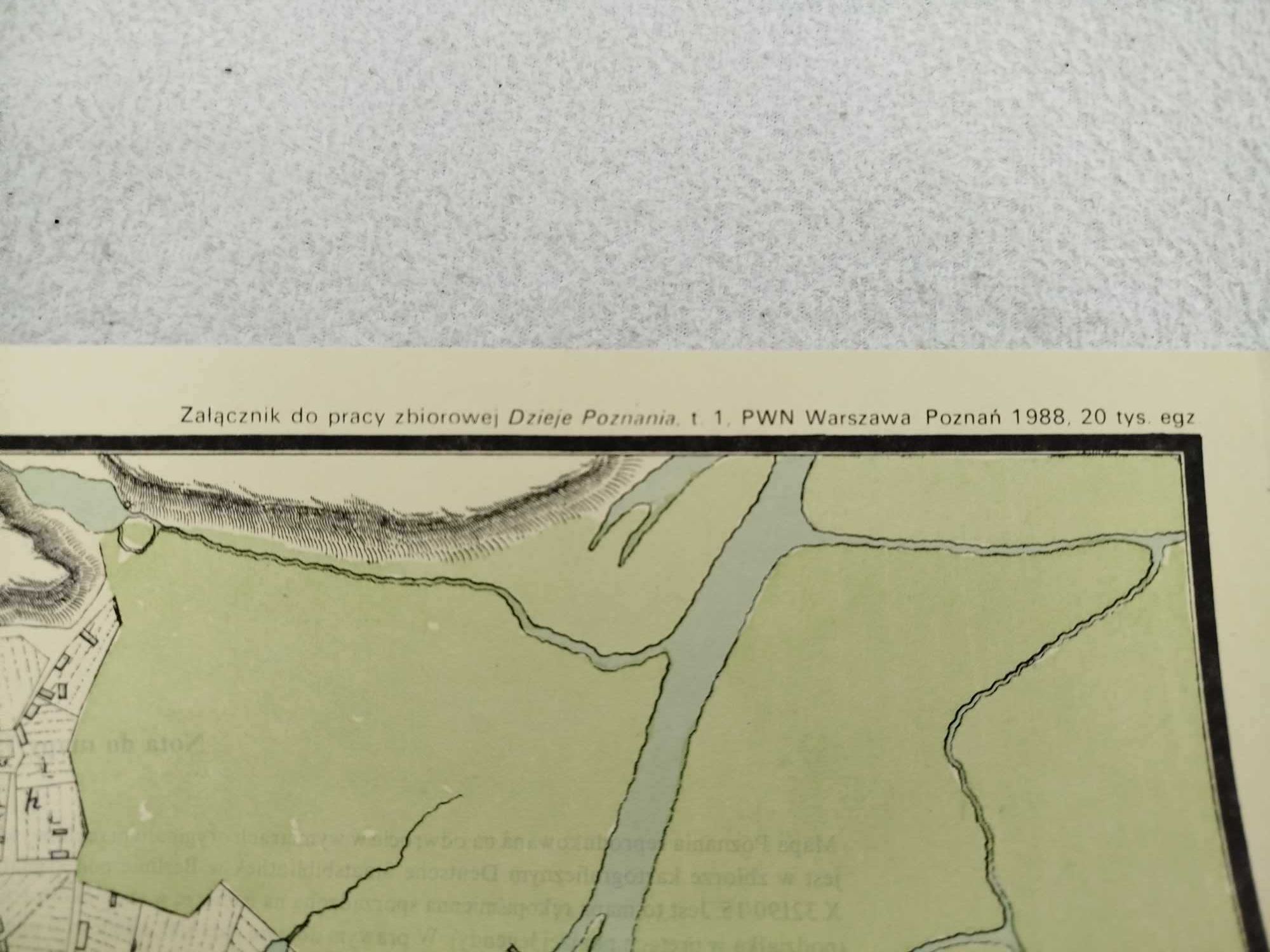 mapa Sytuacja Miasta Poznania wyrys. 1787, PWN Warszawa Poznań 1988