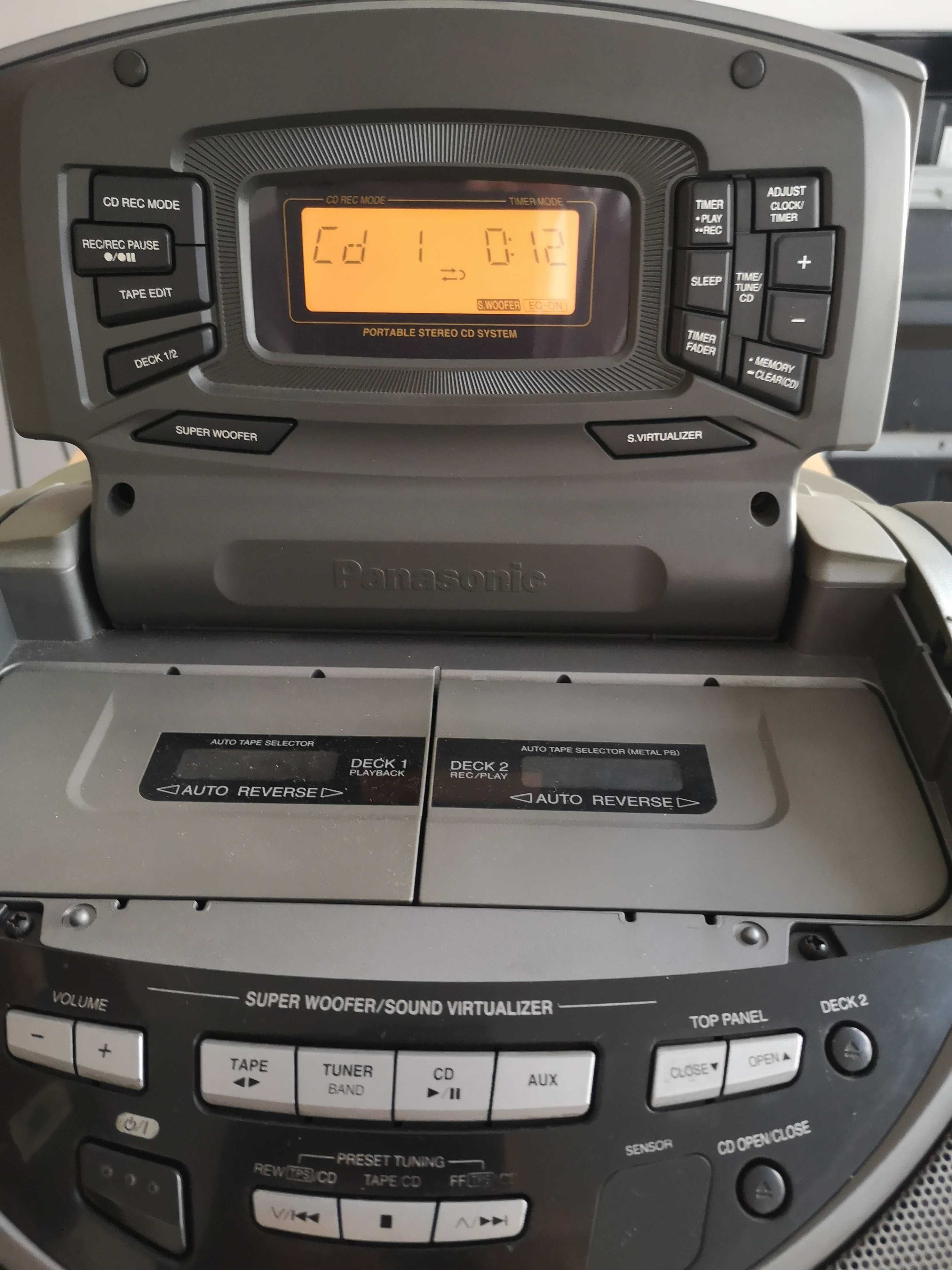Kultowy Radio Odtwarzacz CD Panasonic rx-ed707 czarny