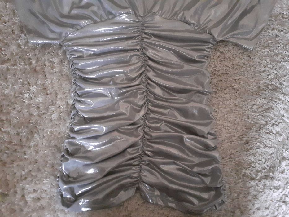 Srebrna bluzka tunika Italy Moda