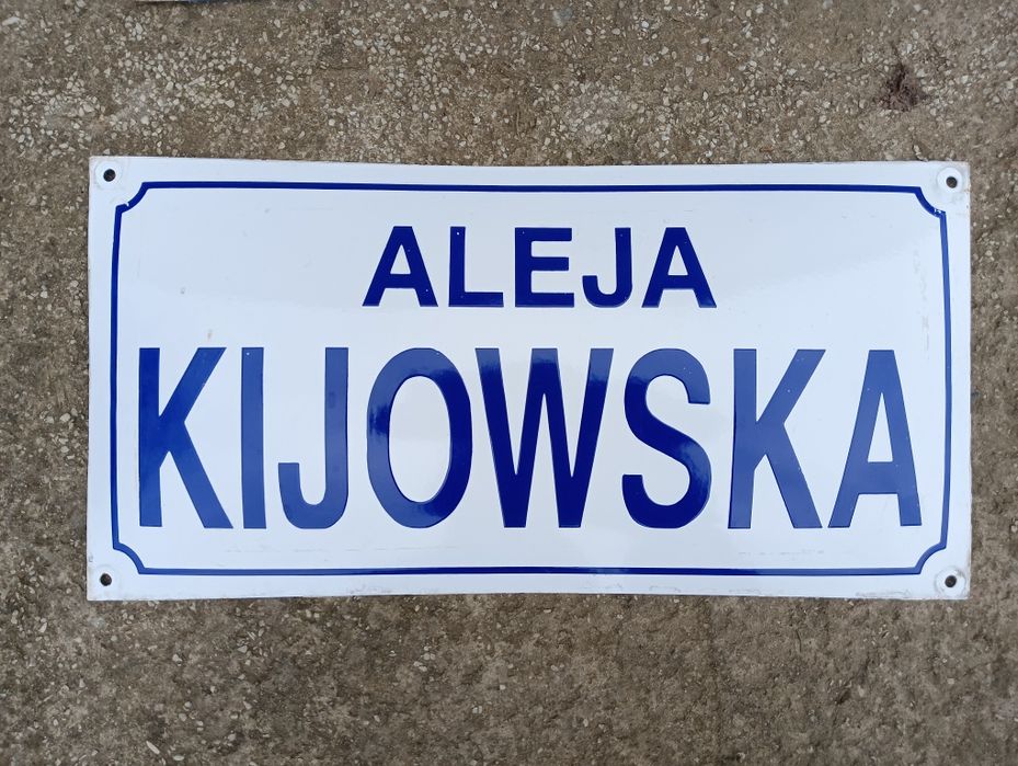 Tablica emaliowana szyld Aleja Kijowska Kraków