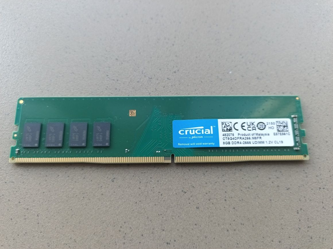 Оперативна пам'ять 8Gb Crucial DDR4-2666 UDIMM 1.2V CL19
БУ Оперативна