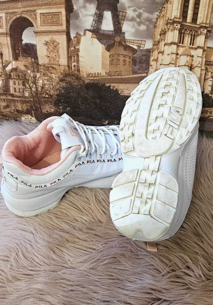 кроссовки женские Fila Disruptor белые с розовым, р. 37