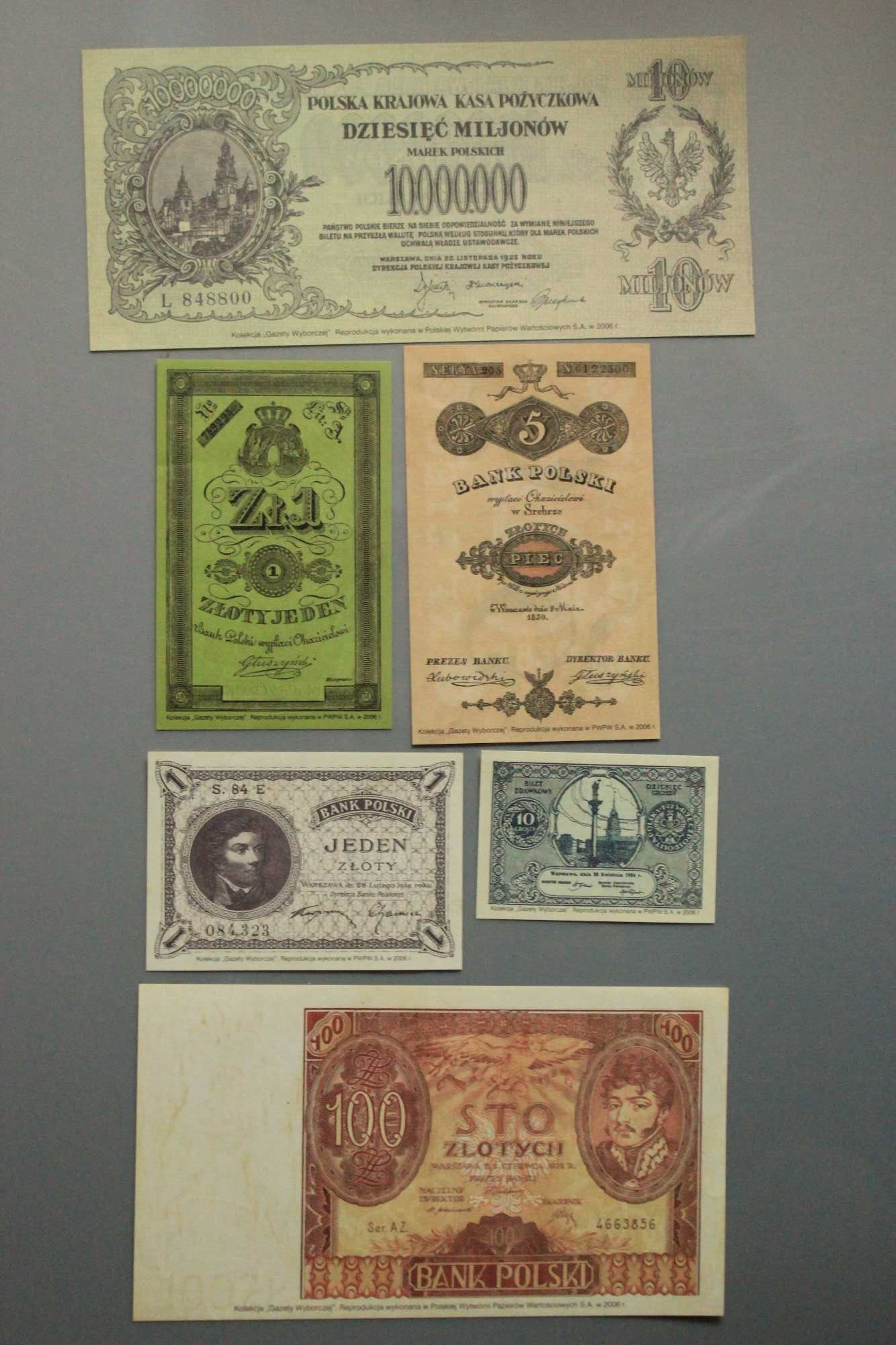 ZBanknoty polskie i z Polską związane.