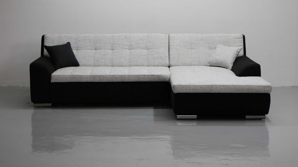 PRA DESIGN NAROŻNIK funkcja spania, rogówka, kanapa tkanina SZARA tkan