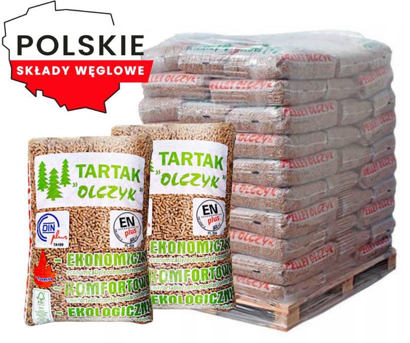 Pelet Tartak Olczyk pellet Certyfikowany A1 DIN PLUS 1050kg- 1590zł