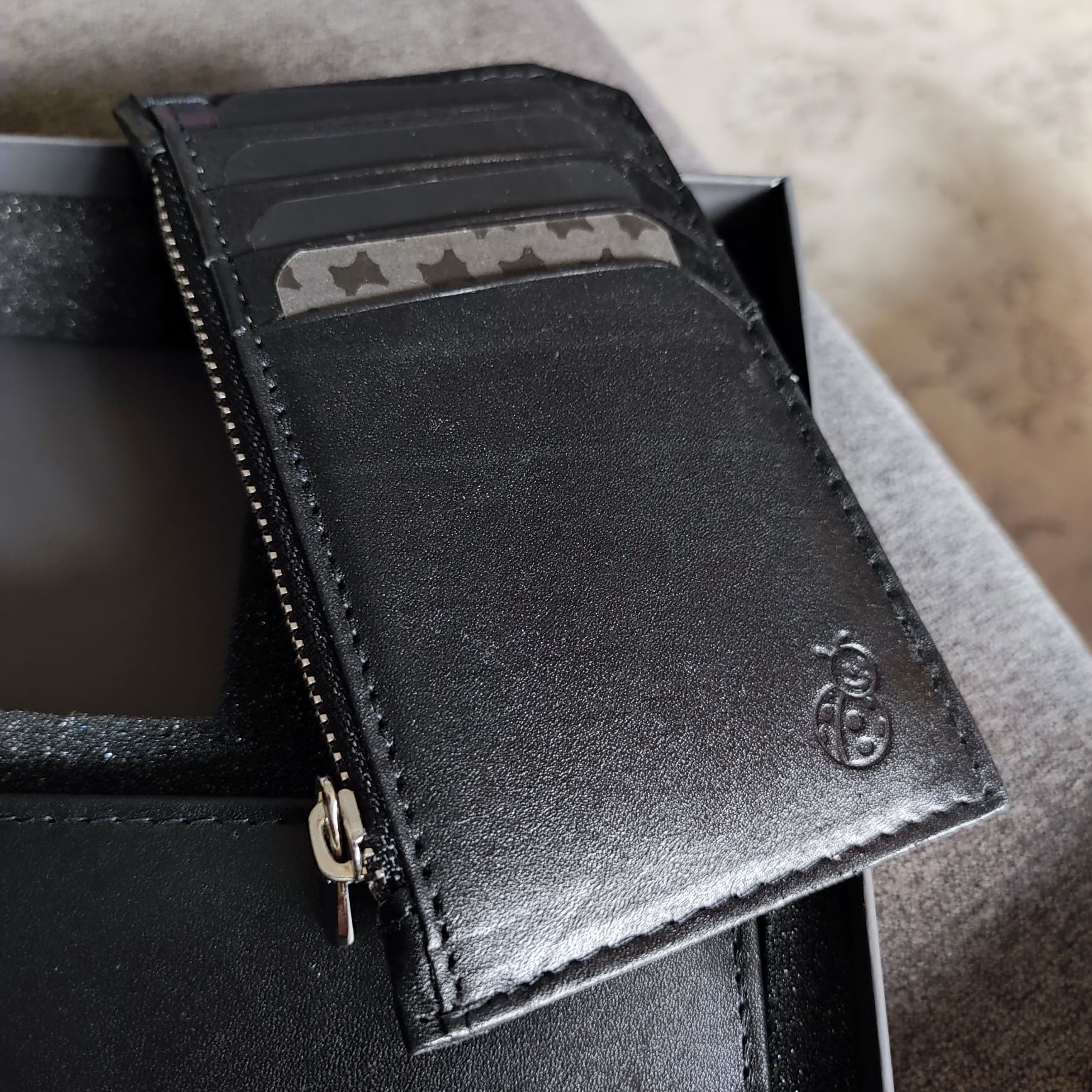 Skórzany zestaw portfeli semi line
