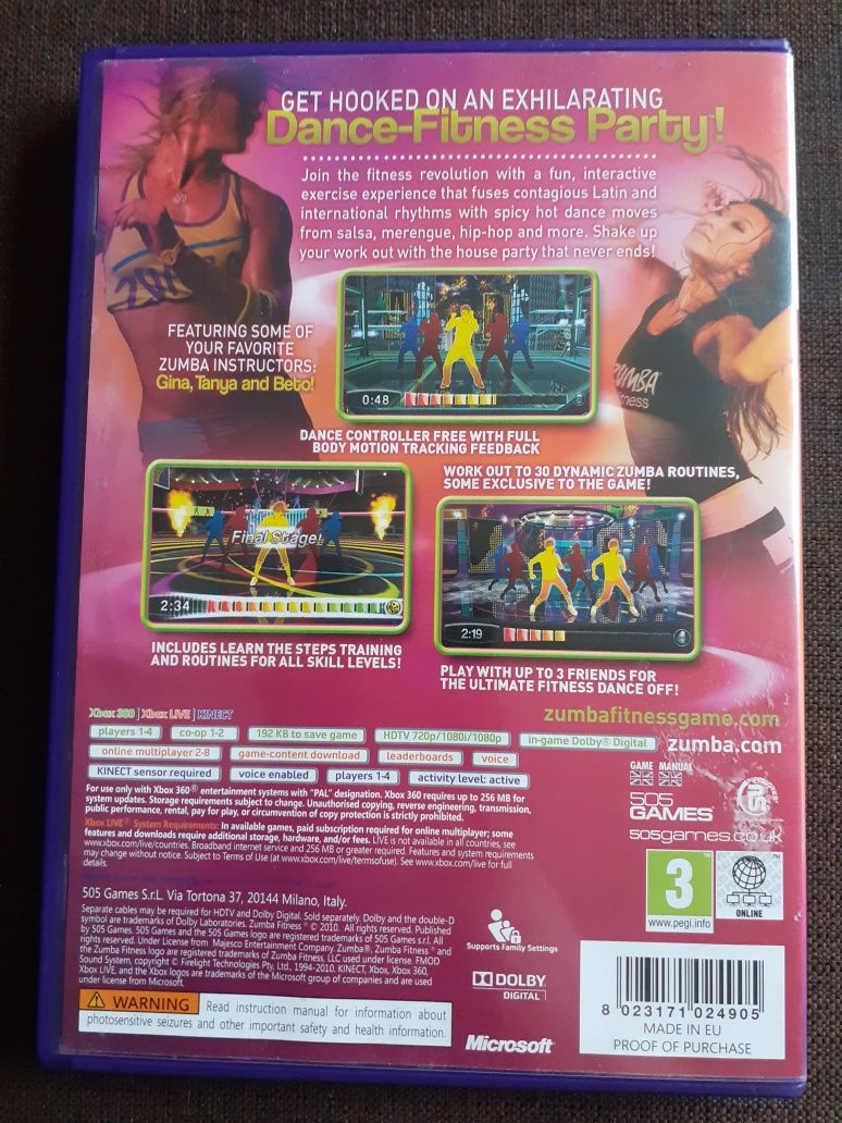 Gra Zumba Fitness Join the party na xbox 360 kinect