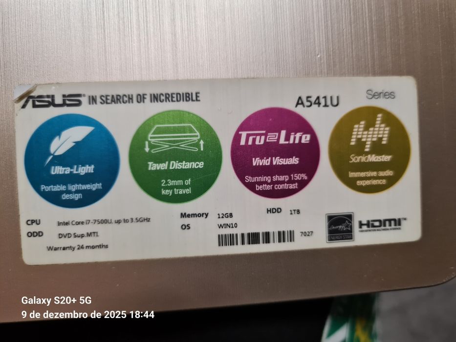 Portatil Asus A541U