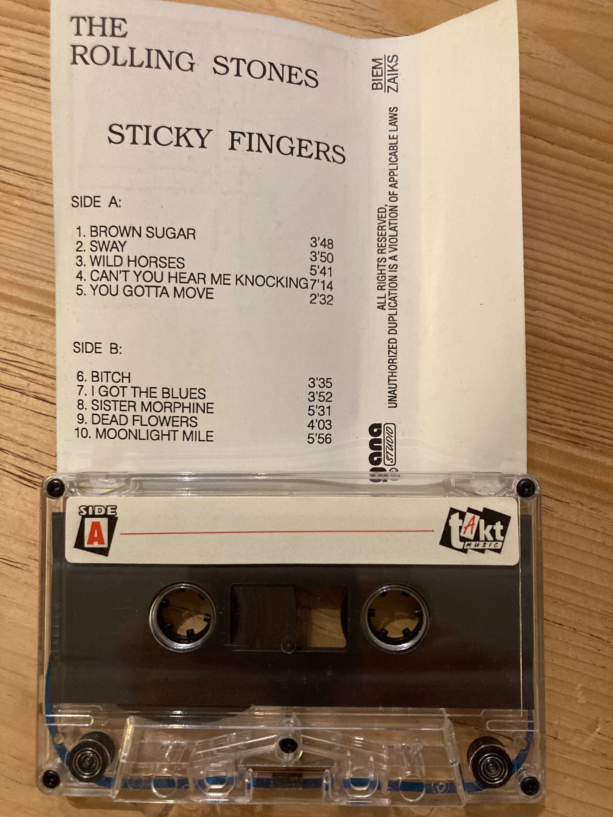 The Rolling Stones – Sticky Fingers, kaseta