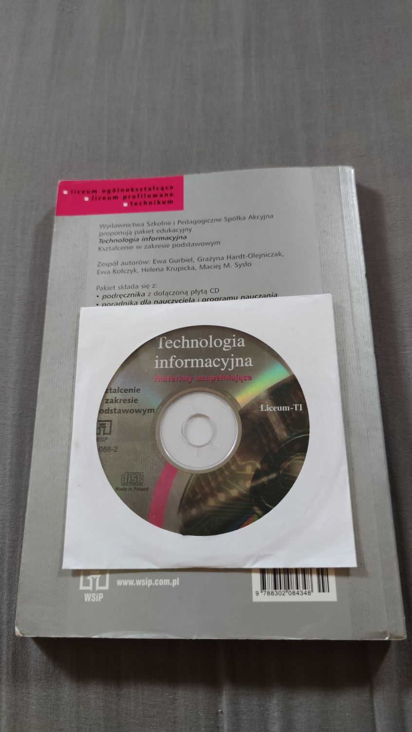 Podręcznik Technologia informacyjna z płytą CD