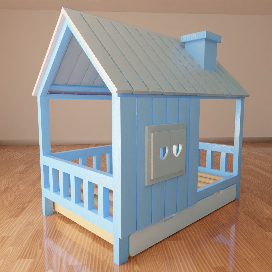 Łóżko domek łóżeczko drewniane dla dzieci
