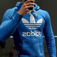 Bluza z kapturem adidas niebieska S adidas originals hoodie