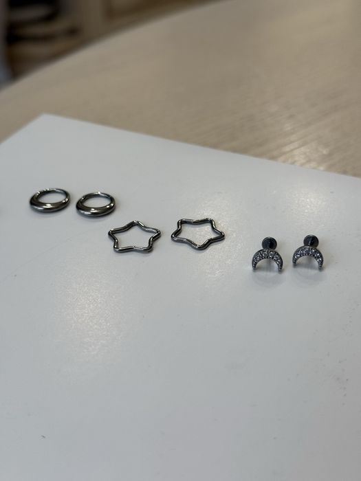 Сережки для пирсинга, сталь, лабрет хеликс