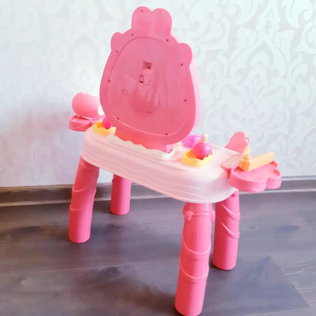 Трюмо детское Metr розовое с аксессуарами 8226
