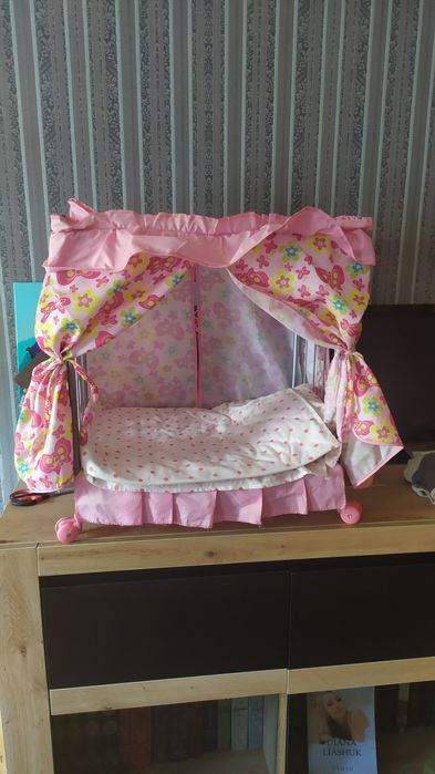 Ліжечко для ляльки, кровать для куклы