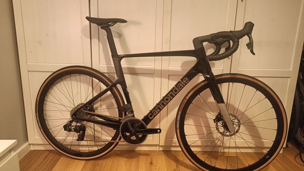 Cannondale Supersix Evo 2023,pomiar mocy, rozmiar 54 Rival 2x12 AXS