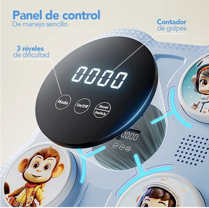 Настенный боксерский тренажер-мишень с перчатками с Bluetooth