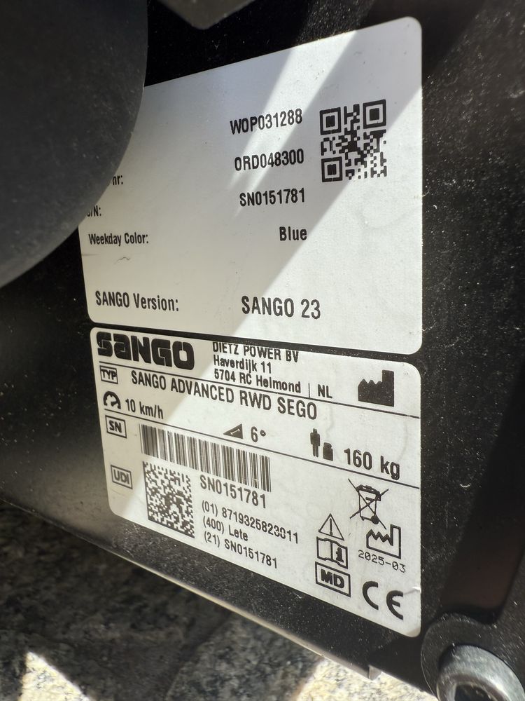 wózek inwalidzki elektryczny Dietz Sango Advenced 10km/h 2025r Full op