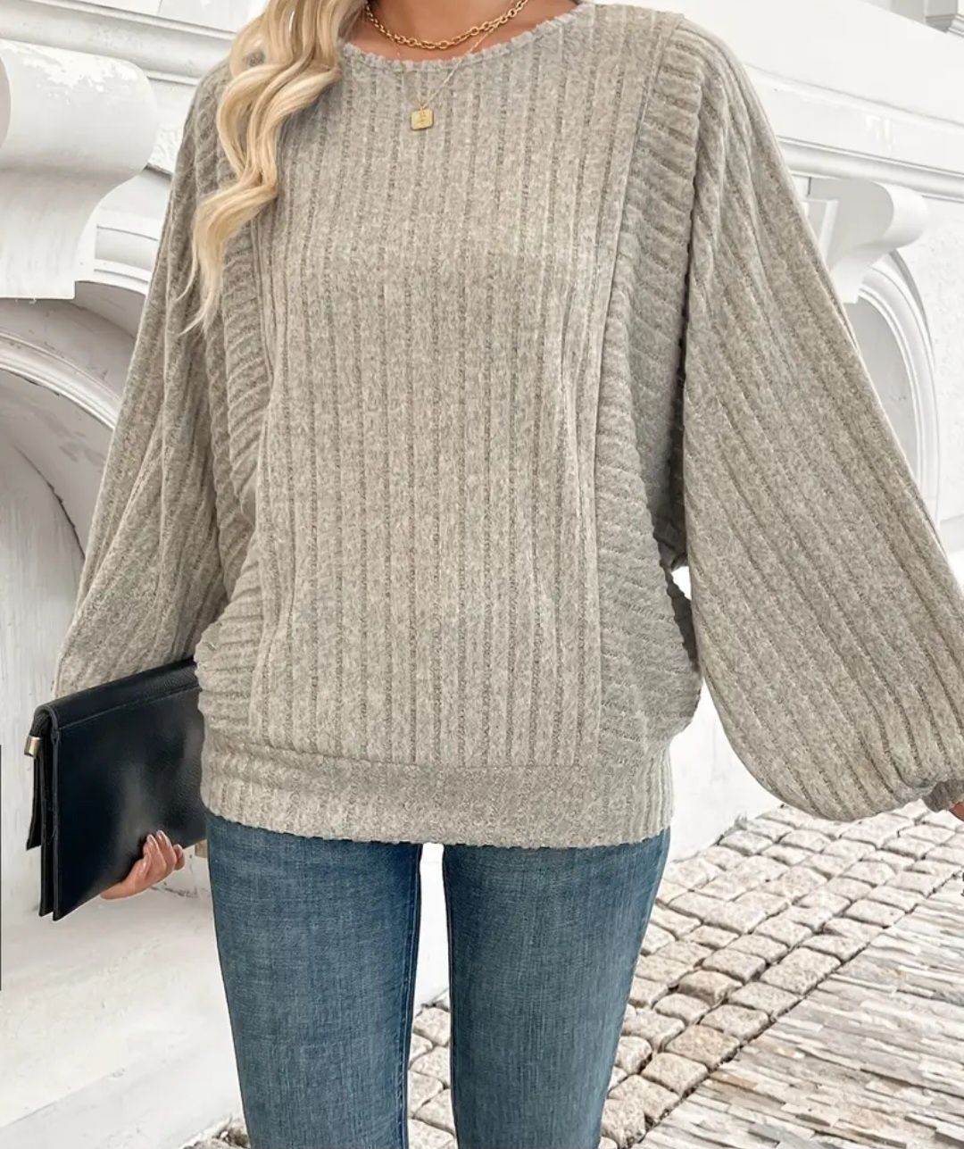 Elegancki cienki sweter sweterek bluzka na jesień zimę do pracy itp