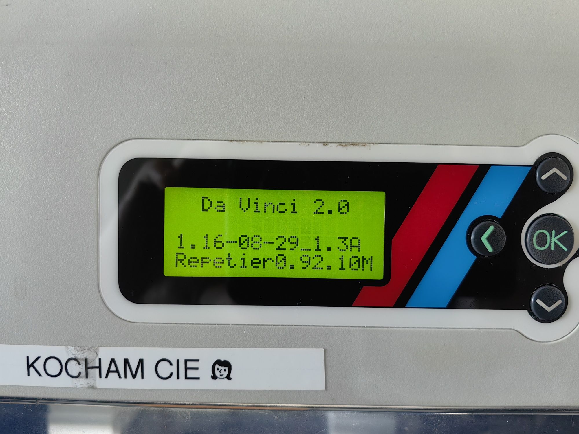 Drukarka 3D xyz davinci 2.0 duo dwa ekstrudery, repetier hack