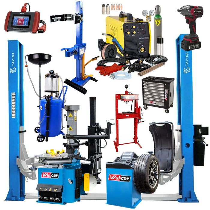 Zestaw urządzeń wyposażenie warsztatu i wulkanizacji dotacje Urząd Pracy