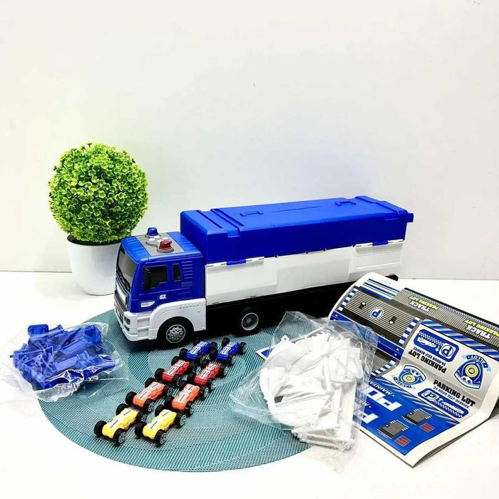 Трейлер/фура ігровий гараж/трек 2в1  два кольори (660-S17-18)