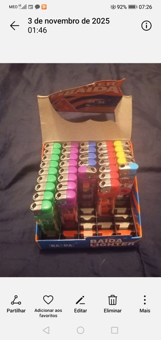 Todos estes isqueiros novos por 10 euros