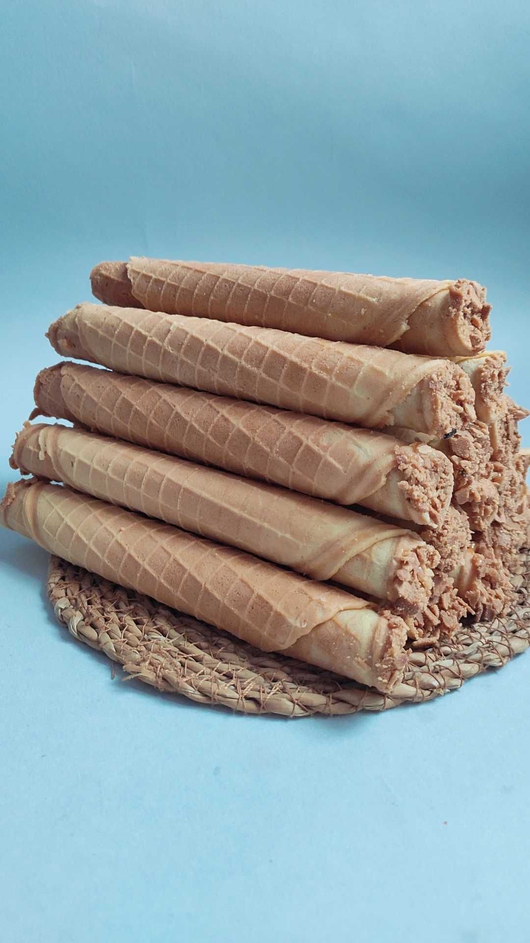 Орешки со сгущенкой, трубочки