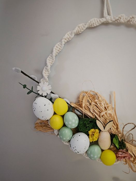 Makrama na kole Wielkanoc