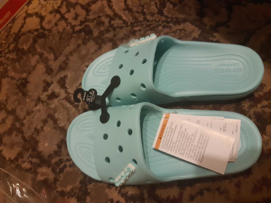 Klapki Crocs niebieskie
