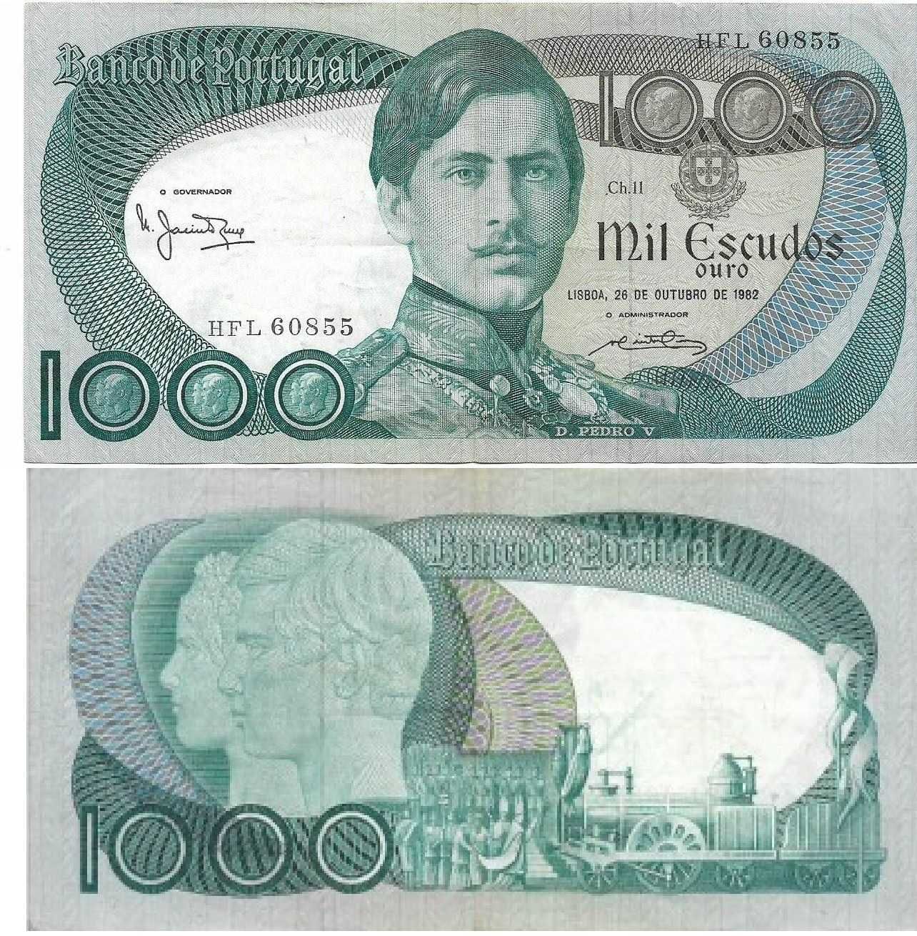 Portugal - - - 1.000$00 - D. Pedro V - - - - - Notas