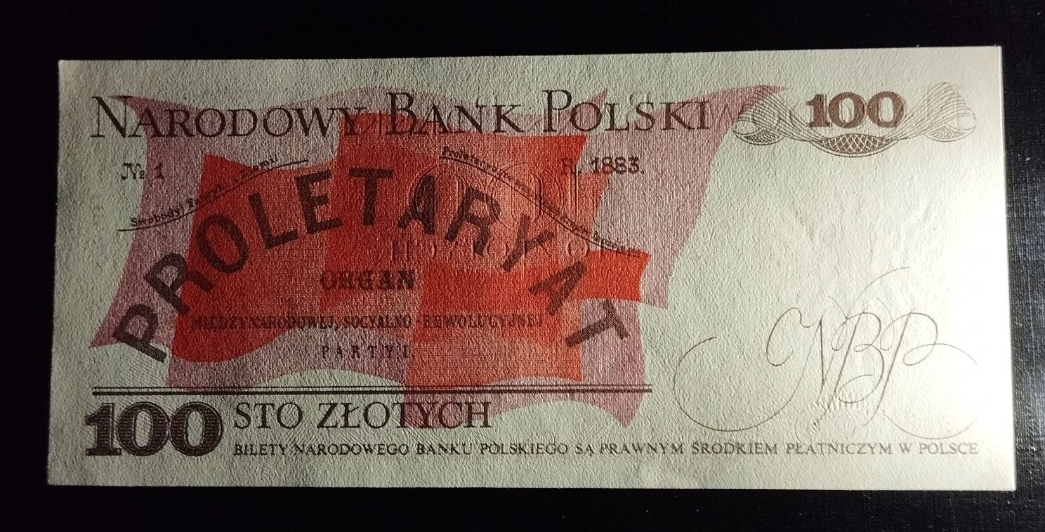 Banknot PRL 100 zł 1982r. Stan -UNC  LC (L4-rzadsze)