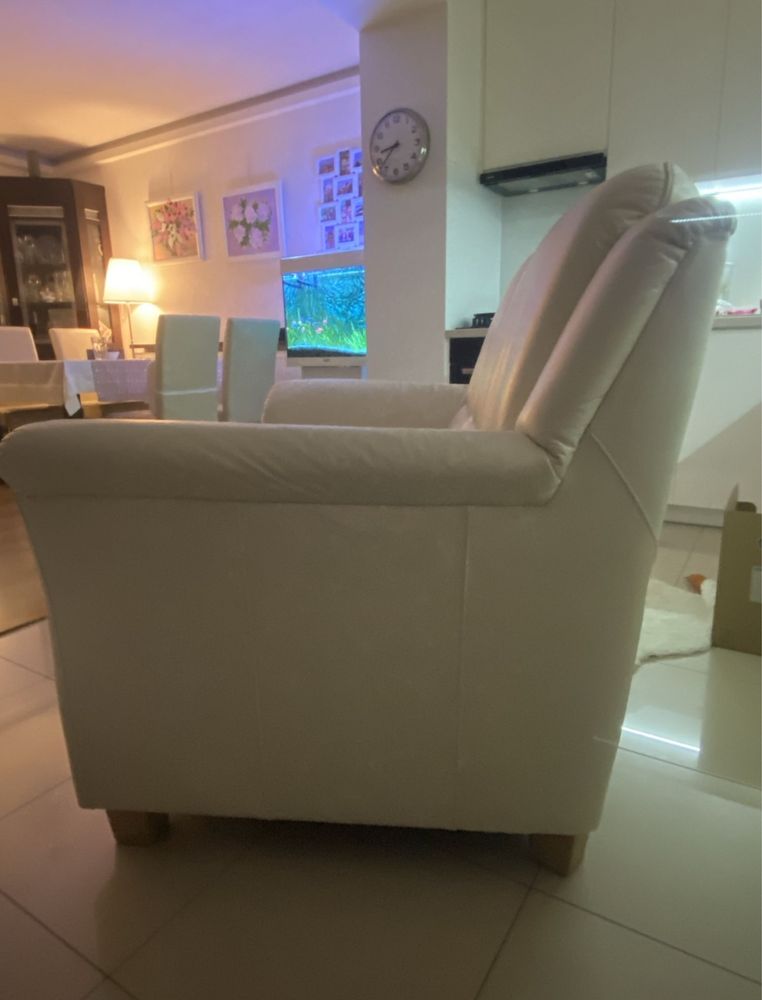 Sofa dwuosobowa skórzana