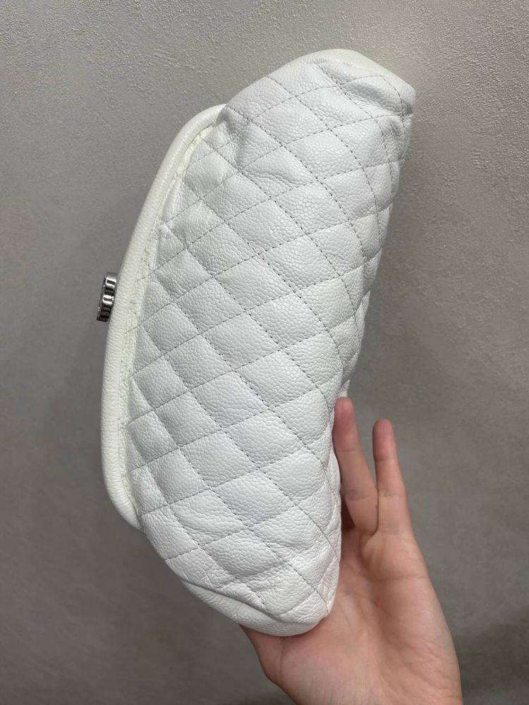 Клатч сумка от Chanel ориг  White Caviar Leather Timeless Clutch