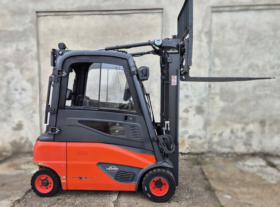 Linde E20 • 5000mtg •  wolny skok • KABINA • wózek widłowy elektryczny