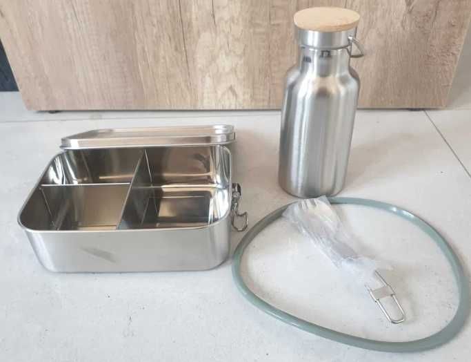 Zestaw turystyczny lunchbox + kubek na wodę