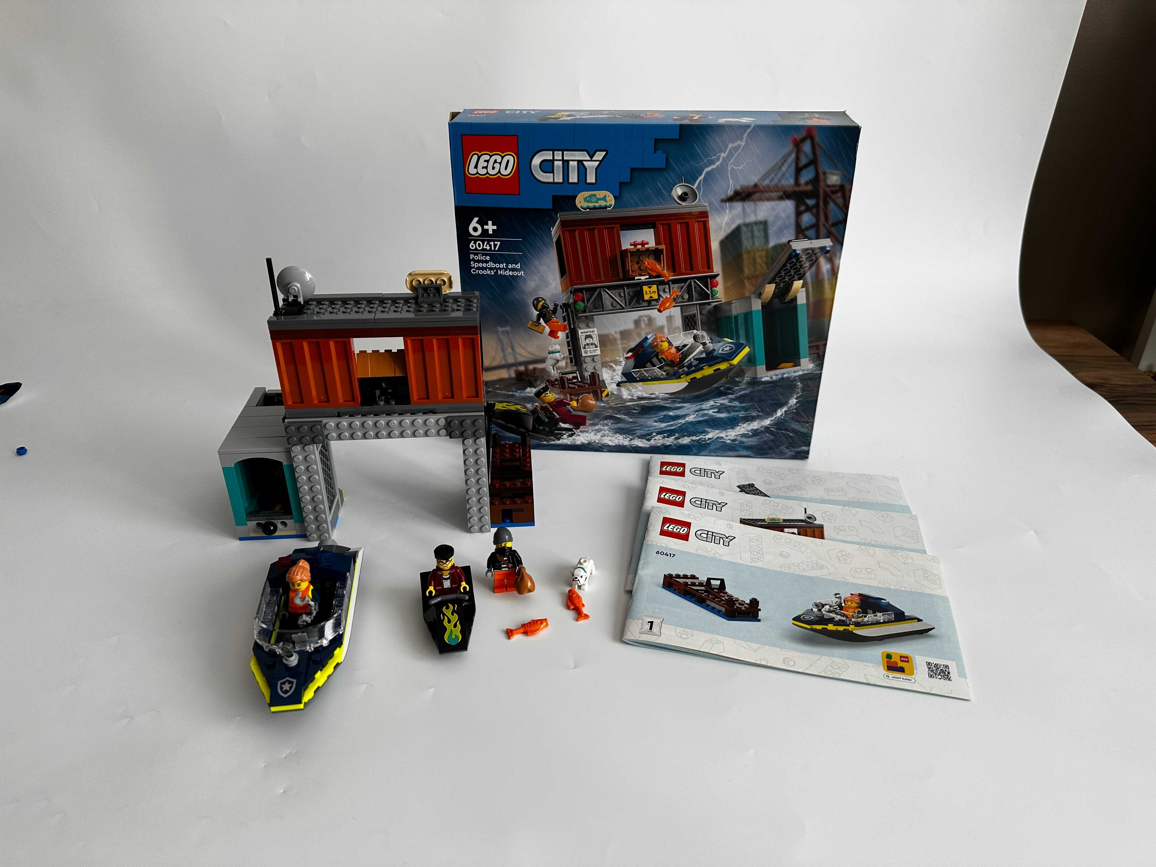 LEGO City Полицейская моторная лодка и мошенническое укрытие 60417