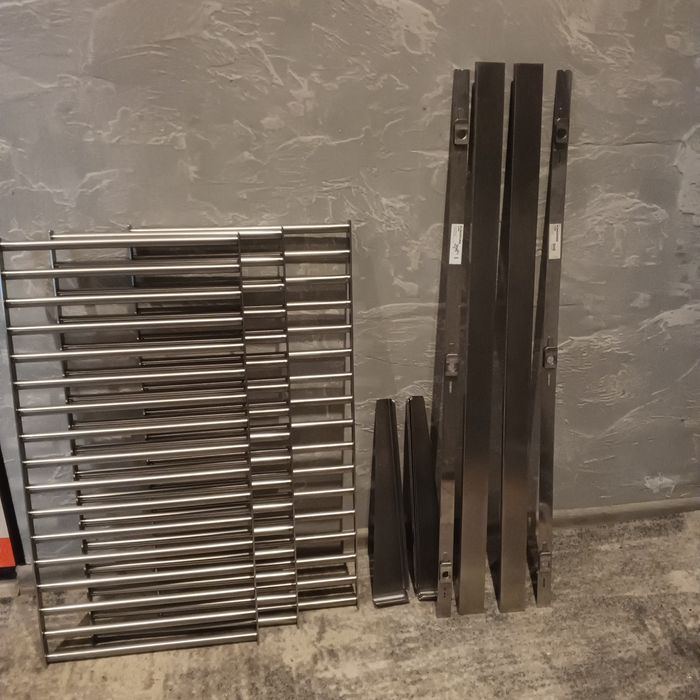 Kungsfors Ikea półka stal nierdzewna zestaw 3 półki 2 szyny