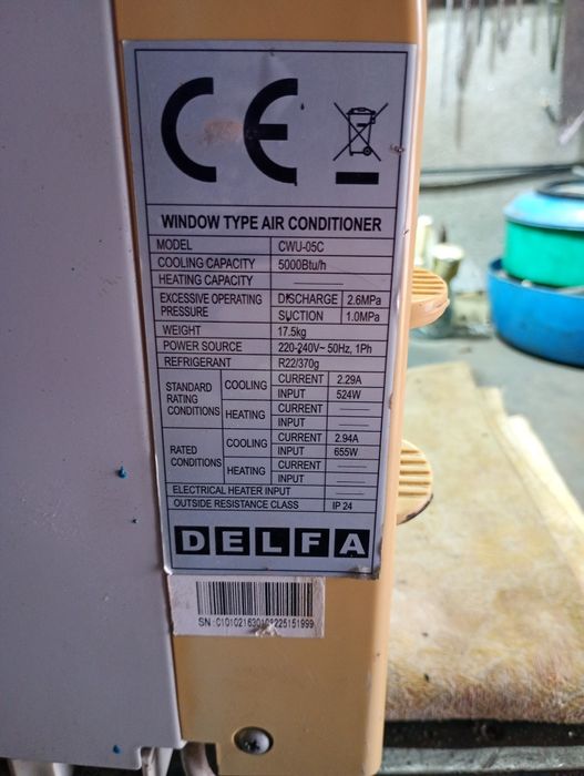 Кондиціонер віконний дельфа