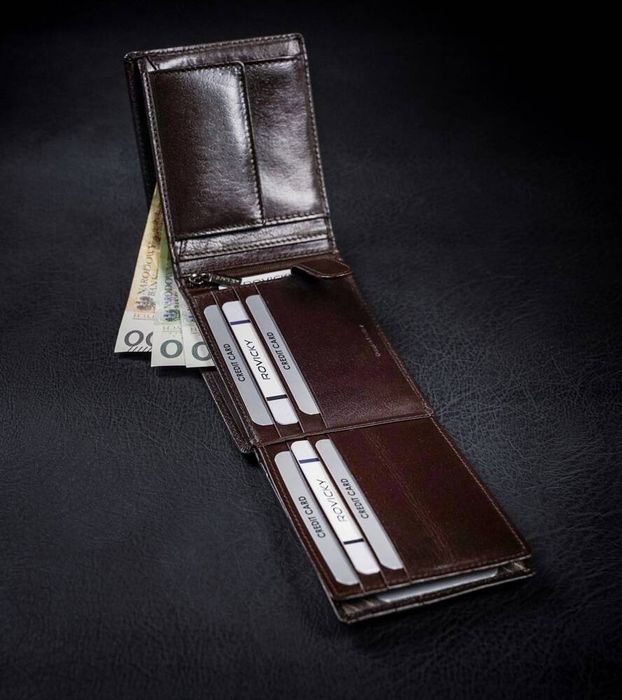 skórzany portfel męski z systemem rfid - rovicky