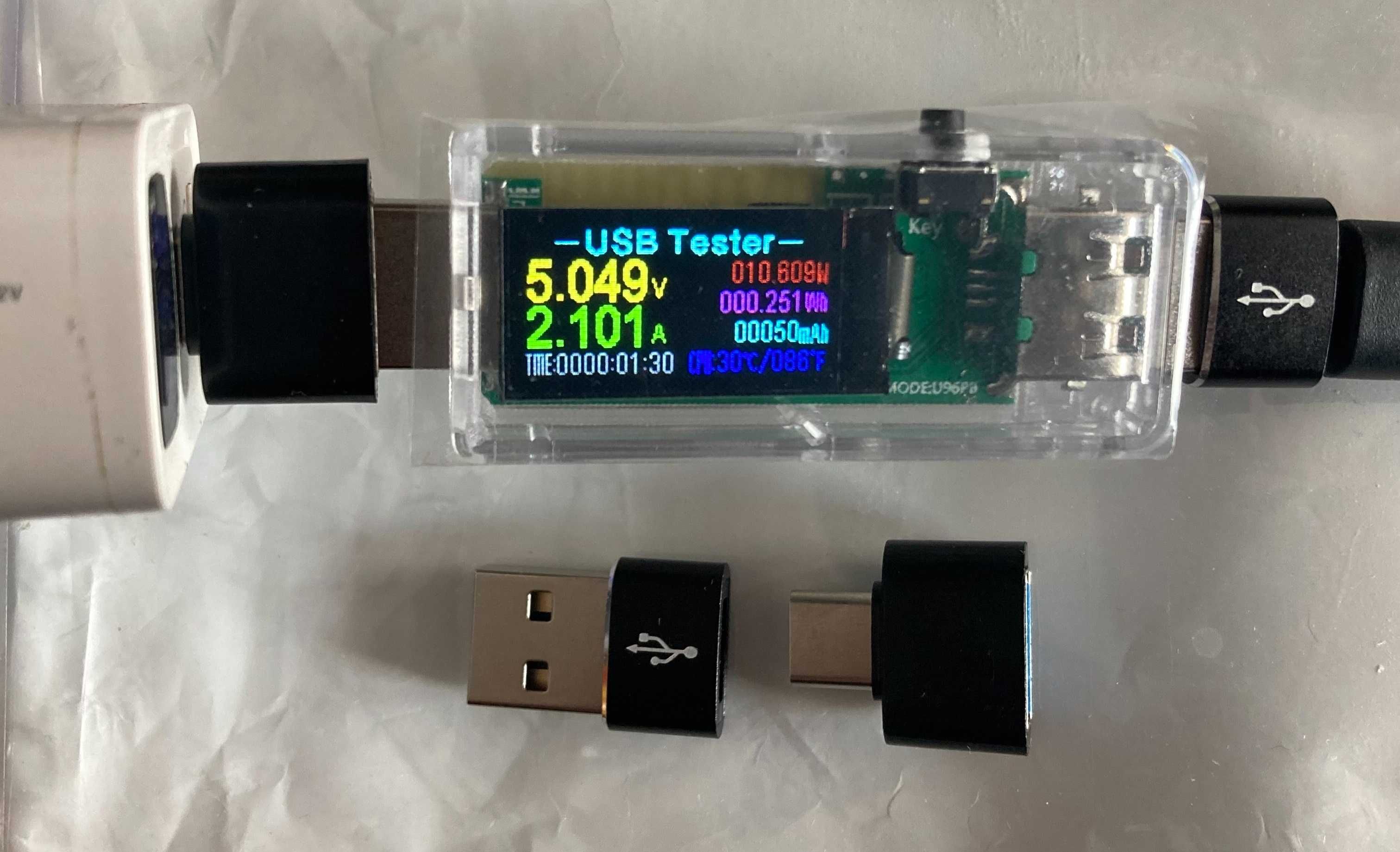 USB тестер ATORCH  U96 / 13 в 1 / QС3.0 FCP / 4-30V / 5A /+ OTG TYPE-C