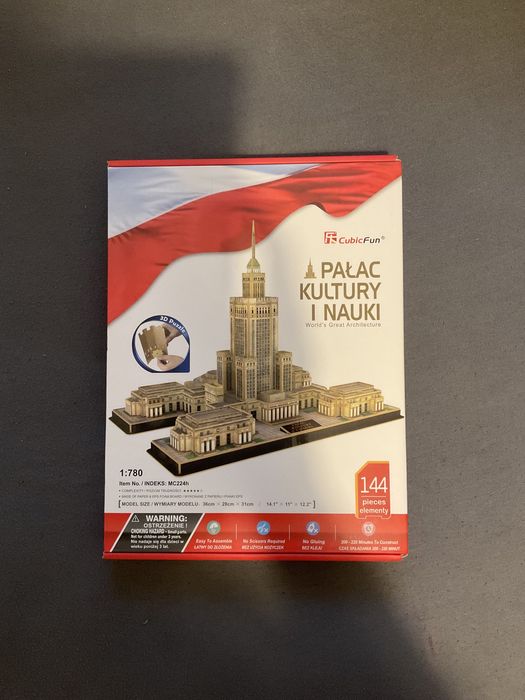 Puzzle 3D Pałac Kultury i Nauki NOWE